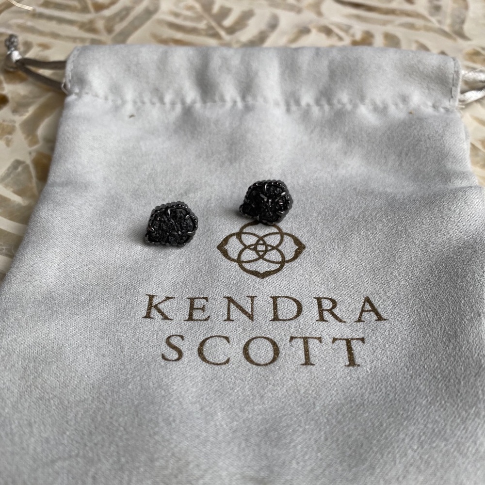 Kendra Scott Black Drusy Quartz Studs